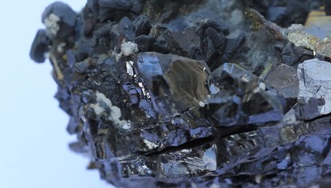 Raw Galena and pyrite macro