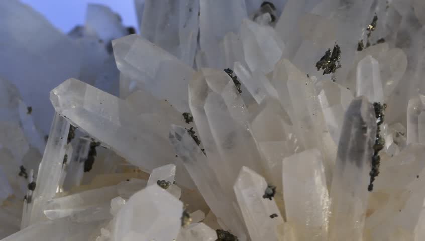 Quartz and pyrite close up