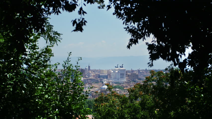view of Rome from the Gianicolo: monuments, city, history, skyline, landscape