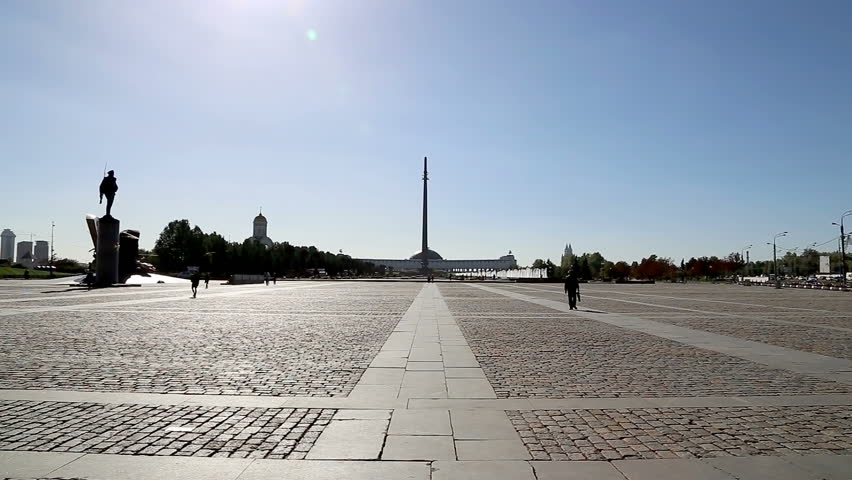 War memorial in Victory Park on Poklonnaya Hill, Moscow, Russia. The memorial complex constructed in memory of those who died during the Great Patriotic war