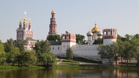 Novodevichy Convent in Moscow , Russia. Was built in the 16th and 17th centuries