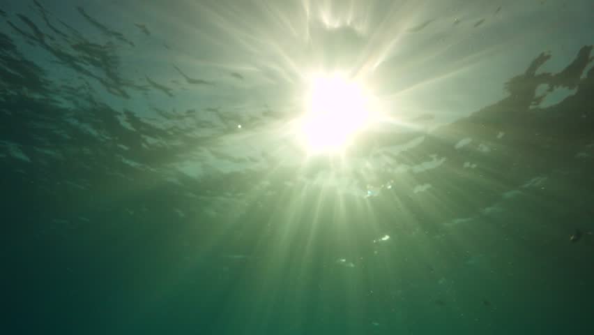 underwater sun silhouette Stock Footage Video (100% Royalty-free ...