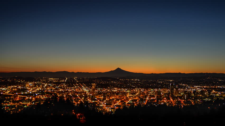 Portland Oregon Sunrise Royalty-Free Stock Footage #7565677