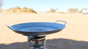 camping and cooking eggs into the wild slow motion namibia sossusvlei