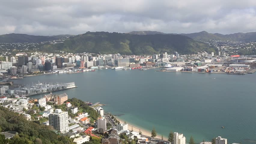Scenic view of Wellington, capital city of New Zealand