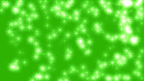 Stars on Green Background 25 fps animated video