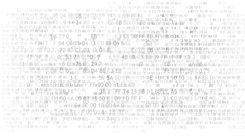 binary code white background pattern 1 Stock Footage Video (100% ...