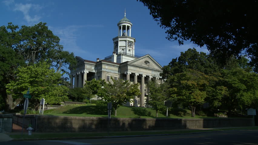 The Historic Vicksburg Courthouse Stands Stock Footage Video (100%