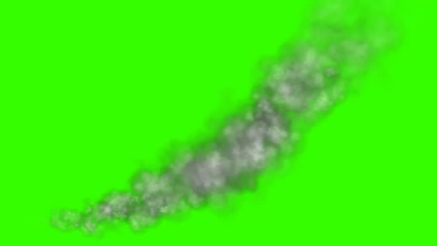 Little Smoke whit Wind green screen 25 fps animation Royalty-Free Stock Footage #7609528