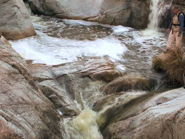 Hiking over waterfall V1 - NTSC