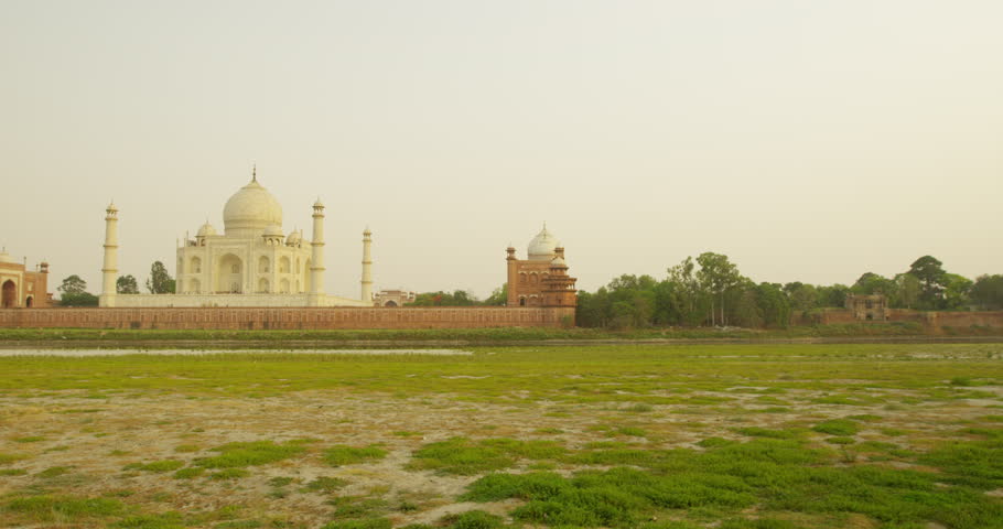 Backside view of the Taj Mahal. Lots of tourists visit this holy every year.