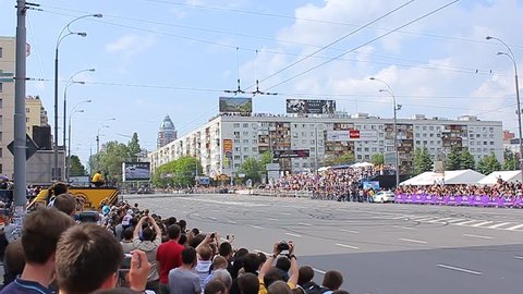 19.05.2012, Kiev, Ukraive, the F1 Red Bull show on the Lesi Ukrainky str. (F1 pilot:  Daniel Ricciardo)