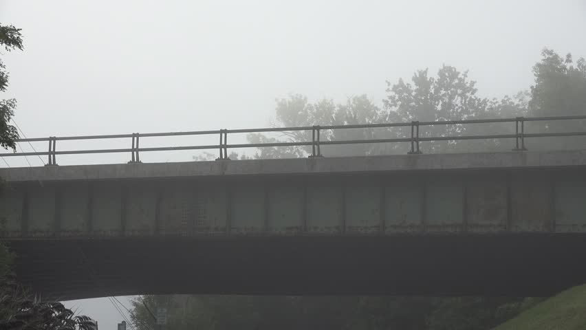 Bridge in Fog, Foggy, Smog, Air Pollution