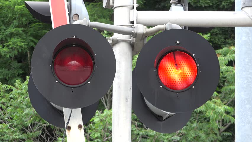 Train Crossing Flashing Red Lights Stock Footage Video 100 Royalty Free Shutterstock