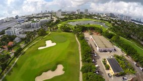 Aerial 4k video Golf Course