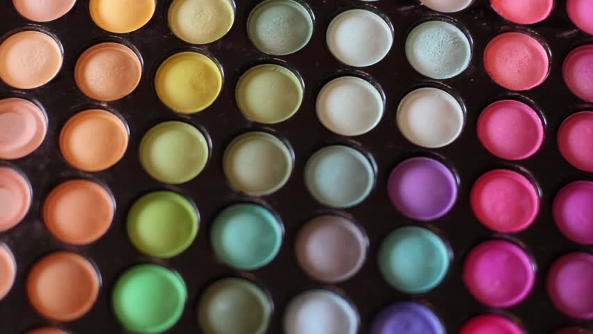 Color Cosmetic Palette Royalty-Free Stock Footage #7650130