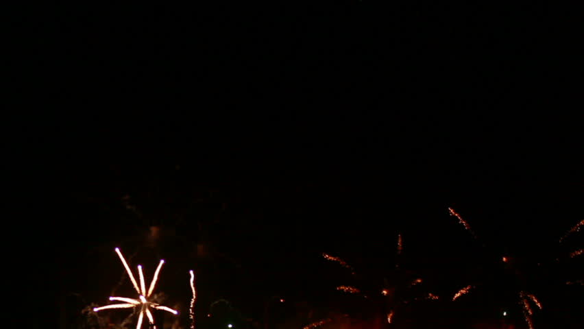 Fireworks in night sky in FullHD-5