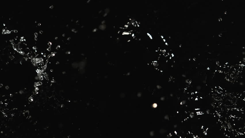 Overhead water drop making ripple against black background. Shot with high speed camera, phantom flex 4K. Slow Motion. 4K 30fps.  | Shutterstock HD Video #7657717