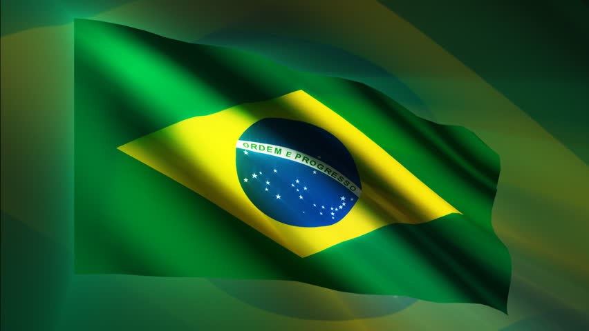 A beautiful loop Brazilian flag 