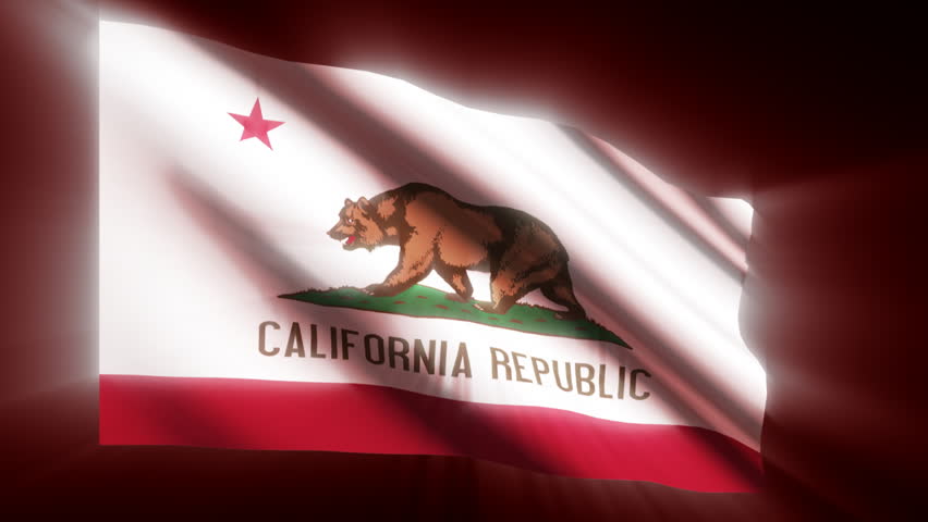 California shine flag - HD 1080 - LOOP