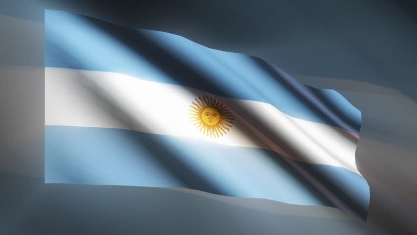 A beautiful loop Argentina flag 