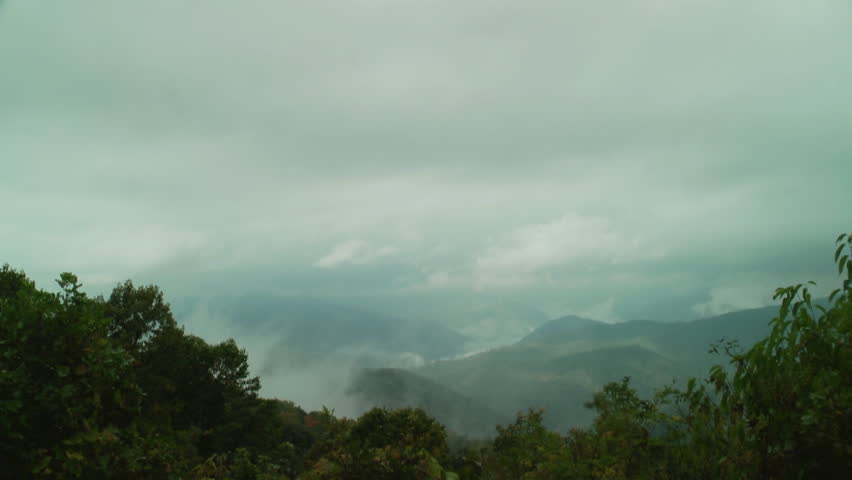 The Appalachian mountains in fall along the Blue Ridge Parkway 