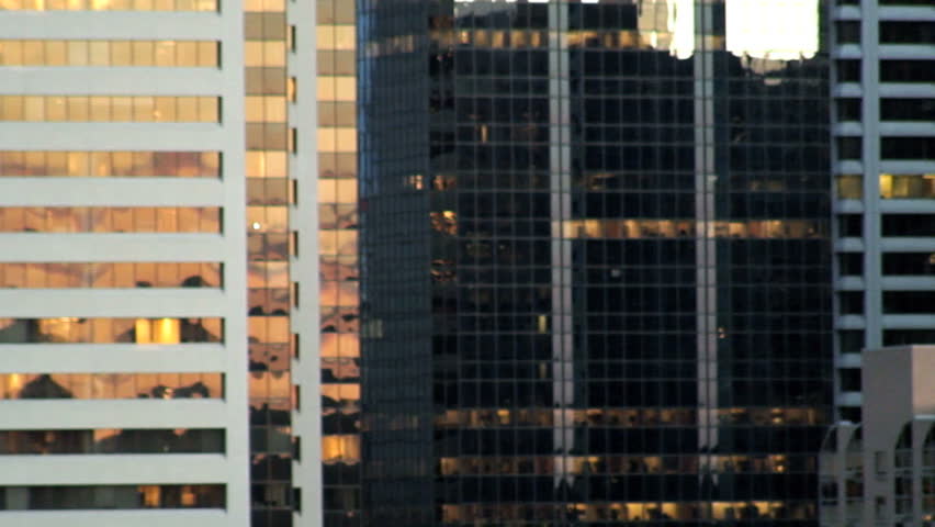 Skyline of Calgary Alberta at dusk