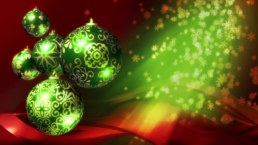 christmas background loop rotating decorations falling Stock Footage ...