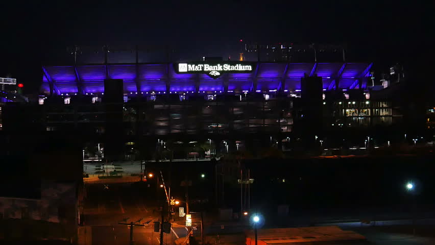 Oct 2014 Raven Football Stadium Stock Footage Video 100