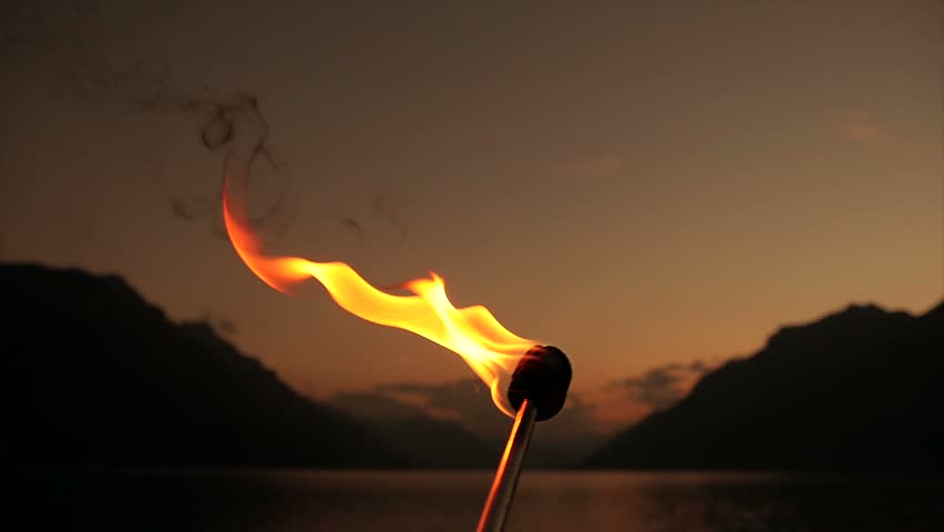 Fire Torch Burning at Night Stock Footage Video (100% Royalty-free) 7696999  | Shutterstock