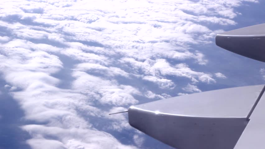 view from plane lovely cloudscape    1920x1080 full hd footage