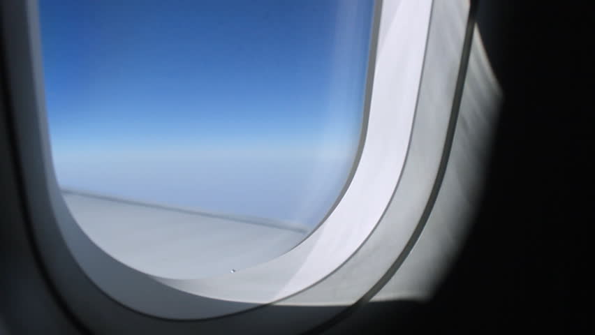 view from the window of the  plane lovely cloudscape    1920x1080 full hd footage