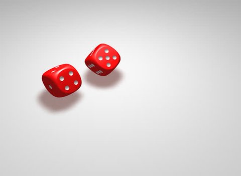 Two rolling dices giving 2 and 2 combination