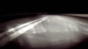 Driving on highway at night, STOCK VIDEO