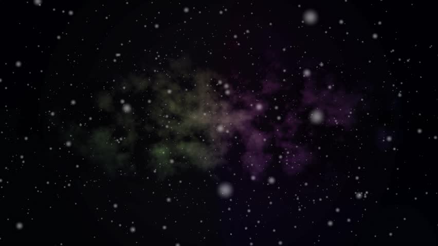 Loopable animated background of a flight through outer space towards a distant