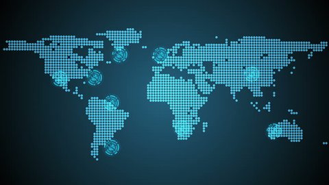 World Map Animation Seamless Loop Stock Footage Video (100% Royalty ...