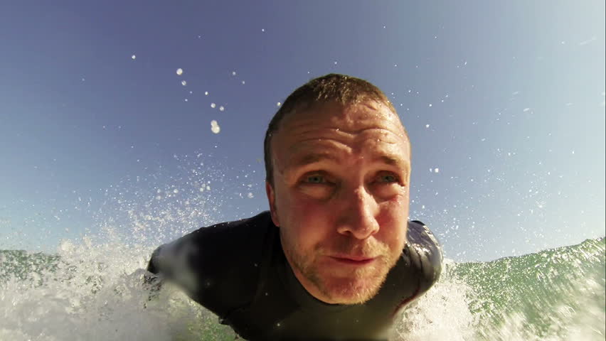 Surfing pov. HD Slow Motion Royalty-Free Stock Footage #7732246