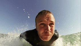Surfing pov. HD Slow Motion