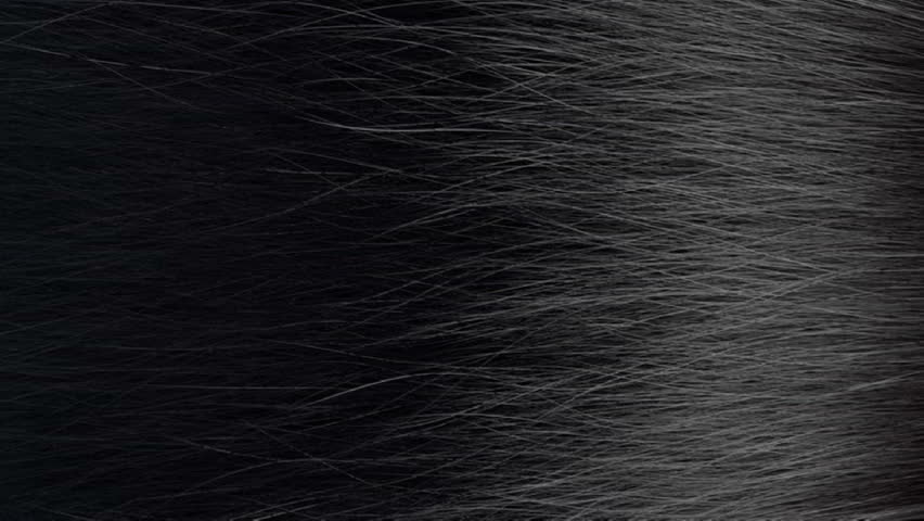 A bunch of black frizzy unkempt hair rejuvenating to straight neat and shiny Royalty-Free Stock Footage #7737709