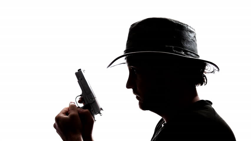 View is shot by gun in slow motion HD