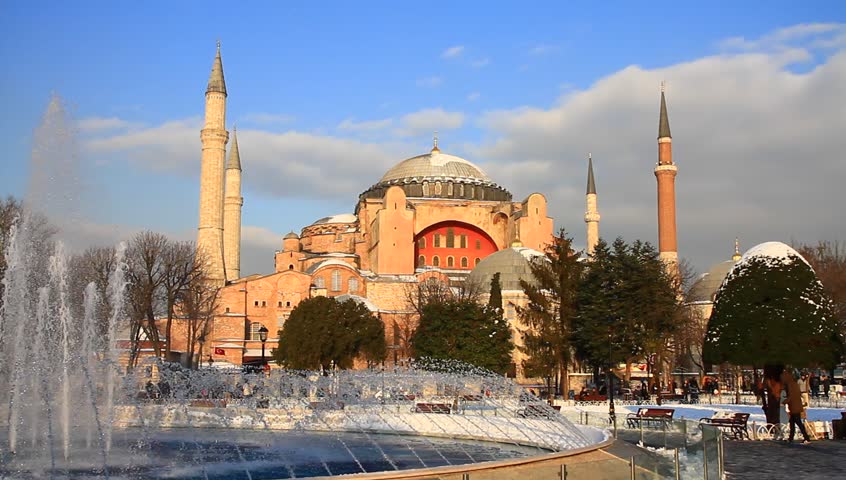 Winter in Istanbul. Hagia Sophia Stock Footage Video (100% Royalty-free)  7740679 | Shutterstock