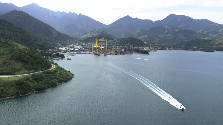 AERIAL- Jacuecanga Port, Angra dos Reis, Brazil