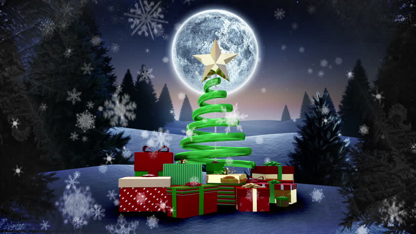 Digital Animation of Christmas Tree Stock Footage Video (100% Royalty ...