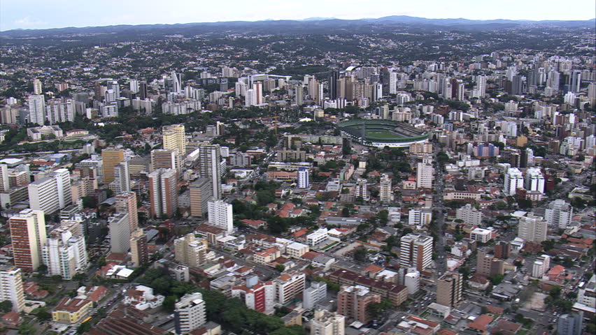 AERIAL- Curitiba panorama, Curitiba, Brazil