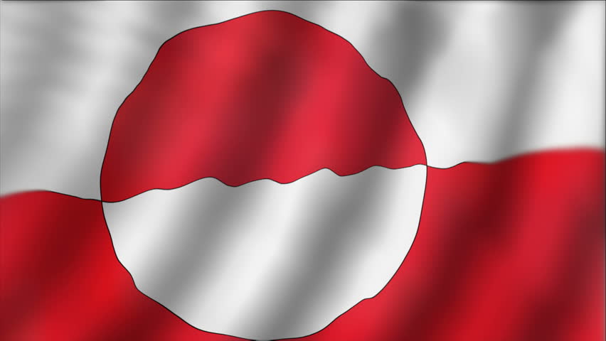 Greenland - detail of waving flag 