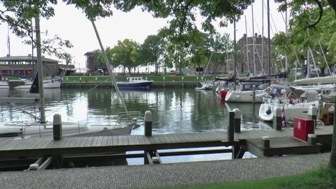 Enkhuizen,The Netherlands,-september 2014 province of North Holland :View on the historic harbour of Enkhuizen