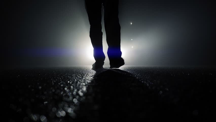 Midnight walk. Человек идет ноги. Ghost walk. Идущий человек клип. Person Walking through Space.