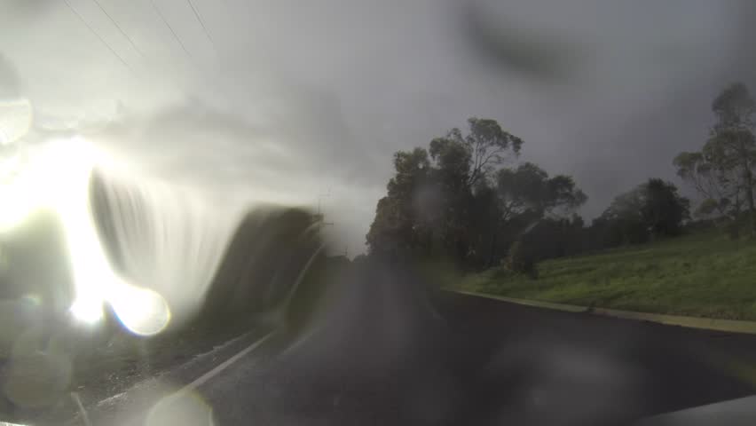 ADELAIDE,AUSTRALIA - CIRCA May 2013 :Mclaren Vale pov hyperlapse - drive in the rain
