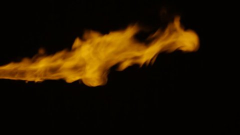 flame jet isolated on black