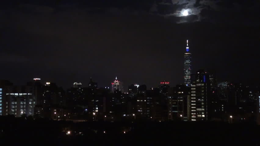Taipei 101 building at night